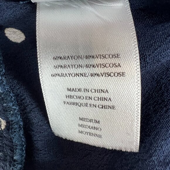 Rails Navy Blue White Polka Dot Romper Size M - Picture 7 of 11